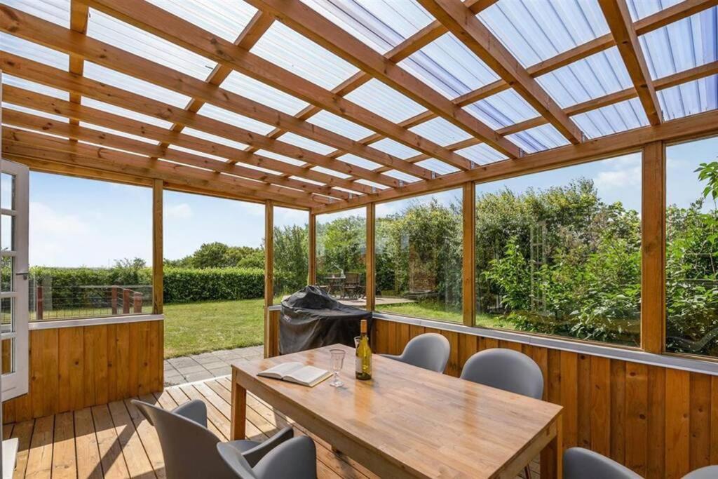 Thatched Holiday Home In Struer, Jutland With A View Exterior photo